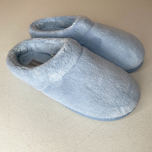 Tempur-Pedic Windsock Slippers Light Blue Terrycloth Size 7 - Picture 5 of 14
